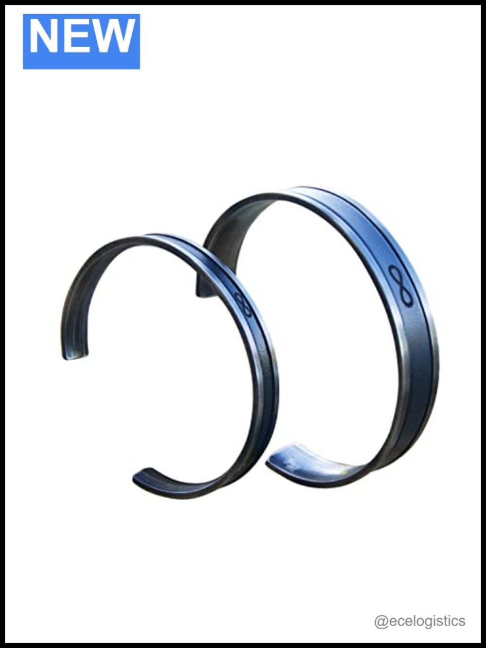 Matching Stainless Steel Cuff Bracelets, Infinity Symbol, I Love You I Know,